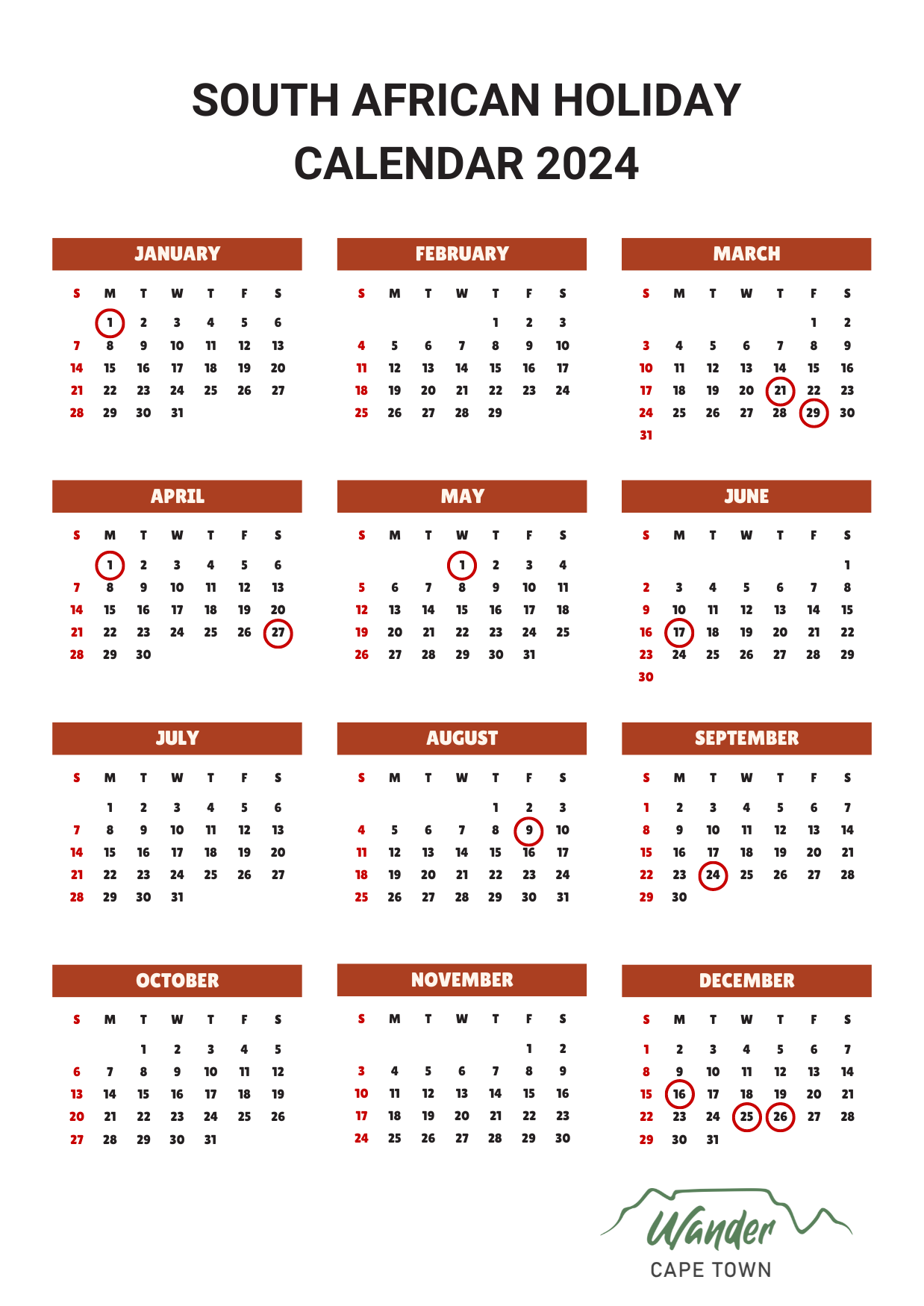 The Ultimate South Africa Calendar 2024: Public Holidays, Planning Tips, and Key Dates